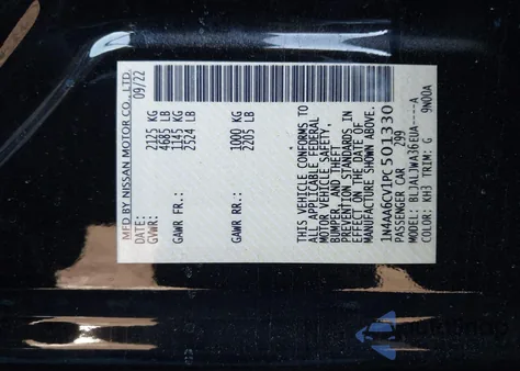 2023 Nissan Maxima Sv Xtronic Cvt from USA, damaged, VIN 1N4AA6CV1PC501330